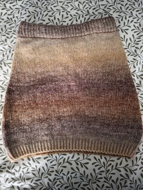 Princess Polly Ombre Knit Skirt in Brown and Cream Tones